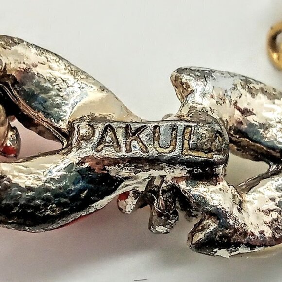 Vintage Pakula Orange Cream Enamel White Beaded Necklace - Picture 6 of 6